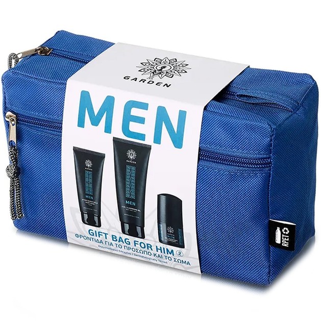Garden Men Gift Bag For Him 2 After Shave Balm Aloe Vera Face 100ml, 3 in 1 Cleansing Gel 200ml & Anti-Perspirant Deodorant 50ml Garden Men Gift Bag For Him 2 After Shave Balm Aloe Vera Face 100ml, 3 in 1 Cleansing Gel 200ml & Anti-Perspirant Deodorant 50ml