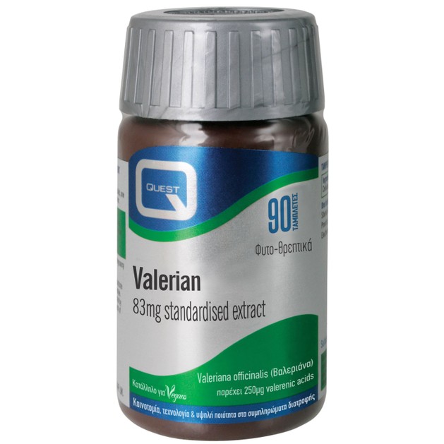 Quest Valerian Extract 83 Mg Βελτιώνει Την Ποιότητα Του Ύπνου 90 Tabs Quest Valerian Extract 83 Mg Βελτιώνει Την Ποιότητα Του Ύπνου 90 Tabs