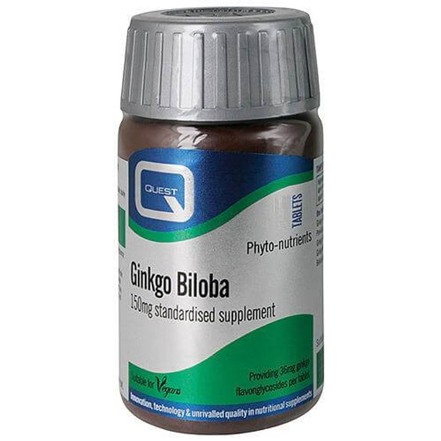 Quest Ginkgo Biloba 150mg Extract 60 ταμπλέτες Quest Ginkgo Biloba 150mg Extract 60 ταμπλέτες