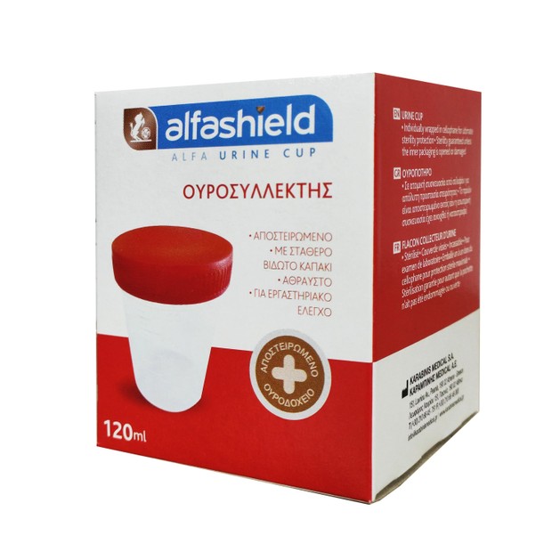 AlfaShield Urine Cup Ουροσυλλέκτης 1 Τεμάχιο AlfaShield Urine Cup Ουροσυλλέκτης 1 Τεμάχιο