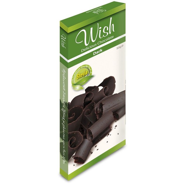Wish Delicious Dark Chocolate with Stevia 50g Wish Delicious Dark Chocolate with Stevia 50g