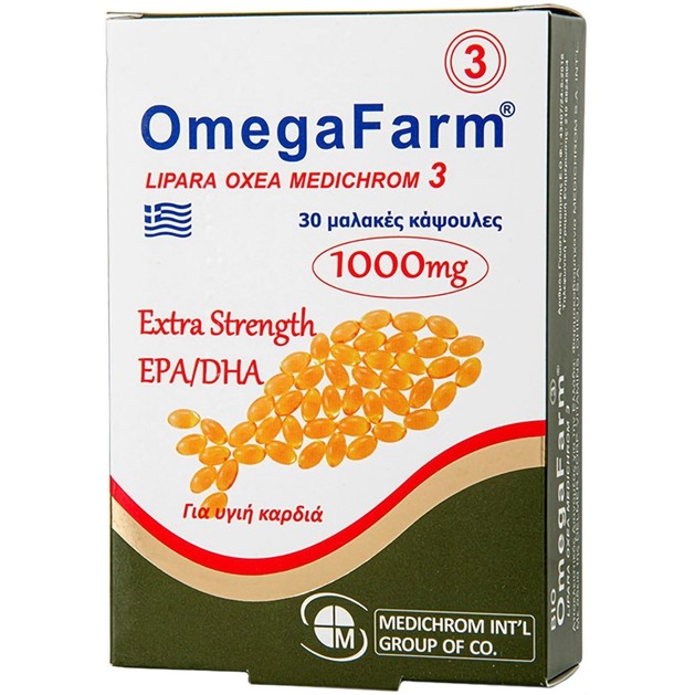 Medichrom Omega Farm Extra Strength EPA/DHA 1000mg 30 Soft.caps Medichrom Omega Farm Extra Strength EPA/DHA 1000mg 30 Soft.caps