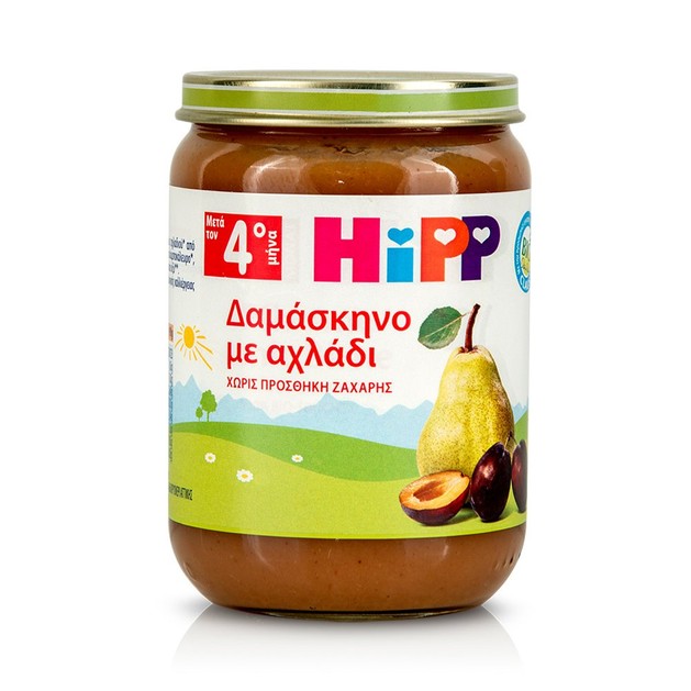 HIPP Φρουτόκρεμα με Δαμάσκηνο & Αχλάδι μετά τον 4ο μήνα 190gr, -20% HIPP Φρουτόκρεμα με Δαμάσκηνο & Αχλάδι μετά τον 4ο μήνα 190gr, -20%