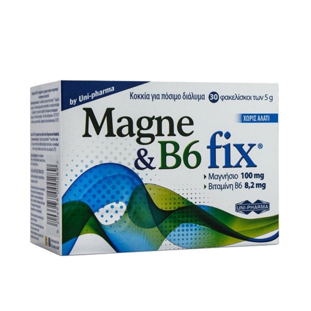 Uni-Pharma Magne & B6 Fix Μαγνήσιο και Βιταμίνη Β6 30Effer.Tabs Uni-Pharma Magne & B6 Fix Μαγνήσιο και Βιταμίνη Β6 30Effer.Tabs
