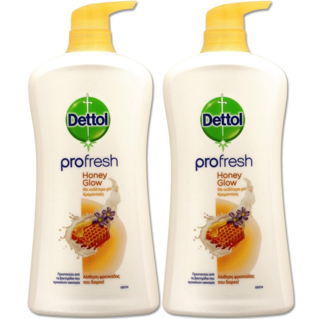 Dettol Πακέτο Προσφοράς Profresh Honey Glow Απαλό Κρεμοντούς Ουδέτερο Ph,Προστασία Ενάντια στα Βακτηρίδια 2x950ml 1+1 Δώρο Dettol Πακέτο Προσφοράς Profresh Honey Glow Απαλό Κρεμοντούς Ουδέτερο Ph,Προστασία Ενάντια στα Βακτηρίδια 2x950ml 1+1 Δώρο