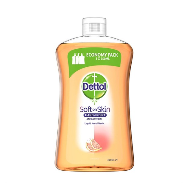 Dettol Liquid Soap Soft on Skin Grapefruit Refill Υγρό Αντιβακτηριδιακό Κρεμοσάπουνο Χεριών Ανταλλακτικό 750ml Dettol Liquid Soap Soft on Skin Grapefruit Refill Υγρό Αντιβακτηριδιακό Κρεμοσάπουνο Χεριών Ανταλλακτικό 750ml