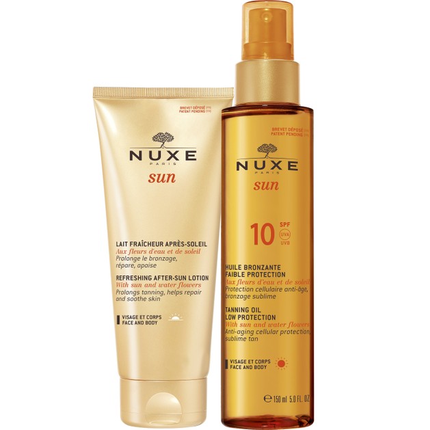 Nuxe Πακέτο Προσφοράς Sun Huile Bronzante Spf10 Λάδι Μαυρίσματος Πρόσωπο & Σώμα 150ml & Δώρο Refreshing After Sun Lotion 100ml Nuxe Πακέτο Προσφοράς Sun Huile Bronzante Spf10 Λάδι Μαυρίσματος Πρόσωπο & Σώμα 150ml & Δώρο Refreshing After Sun Lotion 100ml