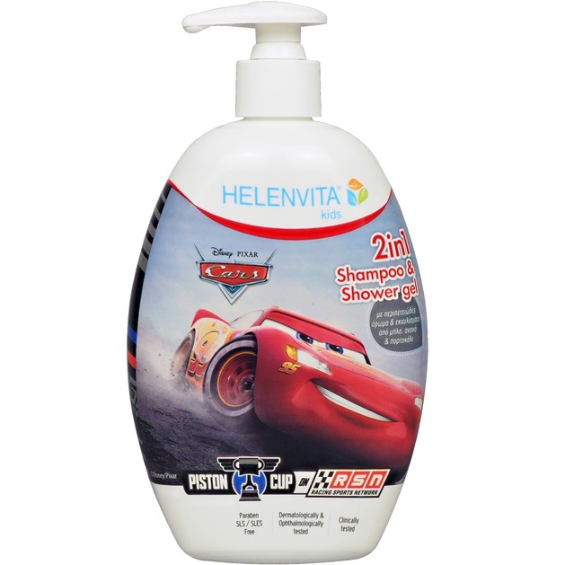Helenvita Kids Cars 2 in 1 Shampoo & Shower Gel Παιδικό Ήπιο Σαμπουάν & Αφρόλουτρο με Υπέροχο Άρωμα 500ml Helenvita Kids Cars 2 in 1 Shampoo & Shower Gel Παιδικό Ήπιο Σαμπουάν & Αφρόλουτρο με Υπέροχο Άρωμα 500ml
