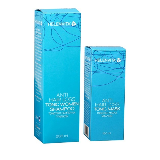 Helenvita Πακέτο Προσφοράς Anti-Hair Loss Tonic Women Shampoo 200ml & Δώρο Anti-Hair Loss Tonic Mask 150ml Helenvita Πακέτο Προσφοράς Anti-Hair Loss Tonic Women Shampoo 200ml & Δώρο Anti-Hair Loss Tonic Mask 150ml