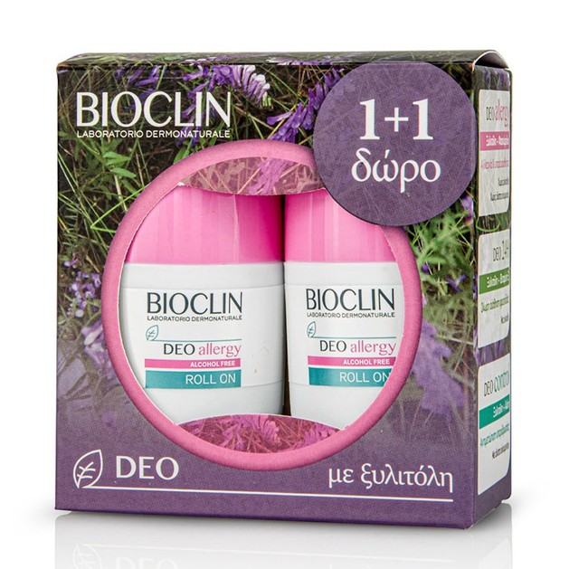 Bioclin Deo Allergy Roll on Αποσμητικό Σχεδιασμένο να Ελέγχει την Εφίδρωση σε Αλλεργικές & Αντιδραστικές Επιδερμίδες 2x50ml Bioclin Deo Allergy Roll on Αποσμητικό Σχεδιασμένο να Ελέγχει την Εφίδρωση σε Αλλεργικές & Αντιδραστικές Επιδερμίδες 2x50ml