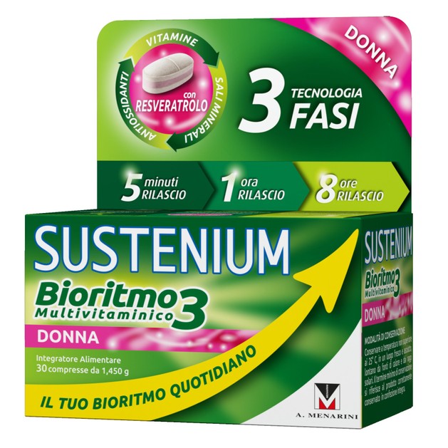 Menarini Sustenium Biorhythm3 Woman Συμπλήρωμα Διατροφής Πολυβιταμινών για Κάλυψη των Αναγκών του Γυναικείου Οργανισμού 30caps Menarini Sustenium Biorhythm3 Woman Συμπλήρωμα Διατροφής Πολυβιταμινών για Κάλυψη των Αναγκών του Γυναικείου Οργανισμού 30caps