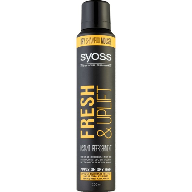 Syoss Fresh & Uplift Instant Refreshment Dry Shampoo Mousse Ξηρό Σαμπουάν σε Μορφή Αφρού για Άμεσο Φρεσκάρισμα των Μαλλιών 200ml Syoss Fresh & Uplift Instant Refreshment Dry Shampoo Mousse Ξηρό Σαμπουάν σε Μορφή Αφρού για Άμεσο Φρεσκάρισμα των Μαλλιών 200ml