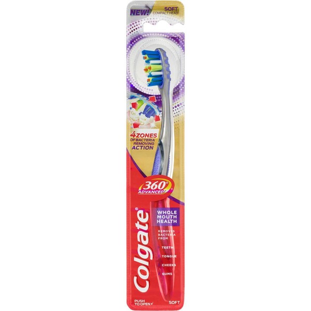 Colgate 360 Advanced Health Medium Οδοντόβουρτσα Μέτρια που Απομακρύνει τα Βακτήρια του Στόματος 1 Τεμάχιο Colgate 360 Advanced Health Medium Οδοντόβουρτσα Μέτρια που Απομακρύνει τα Βακτήρια του Στόματος 1 Τεμάχιο