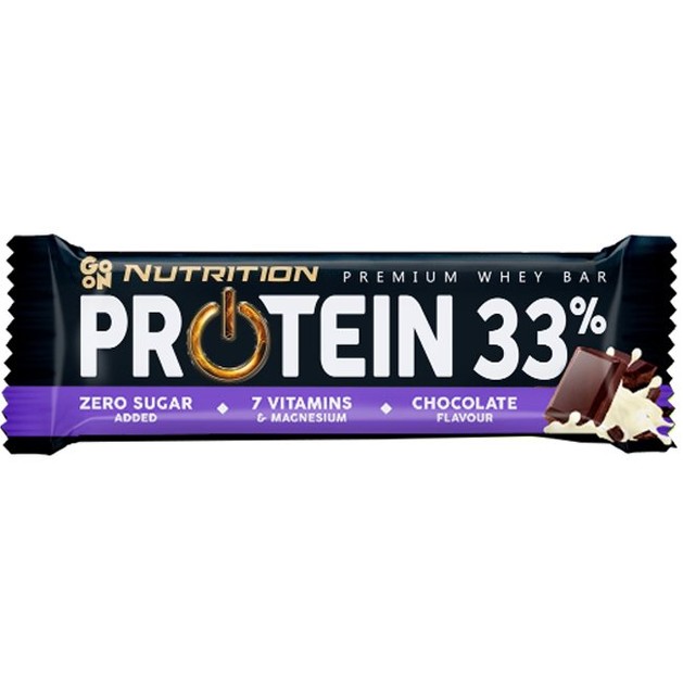 Go On Nutrition Premium Whey Protein 33% Bar with Chocolate Flavour 50g Go On Nutrition Premium Whey Protein 33% Bar with Chocolate Flavour 50g