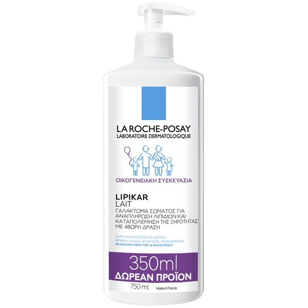 La Roche-Posay Lipikar Lait Γαλάκτωμα Σώματος Εμπλουτισμένο με Λιπίδια Κατά της Ξηρότητας 750ml La Roche-Posay Lipikar Lait Γαλάκτωμα Σώματος Εμπλουτισμένο με Λιπίδια Κατά της Ξηρότητας 750ml