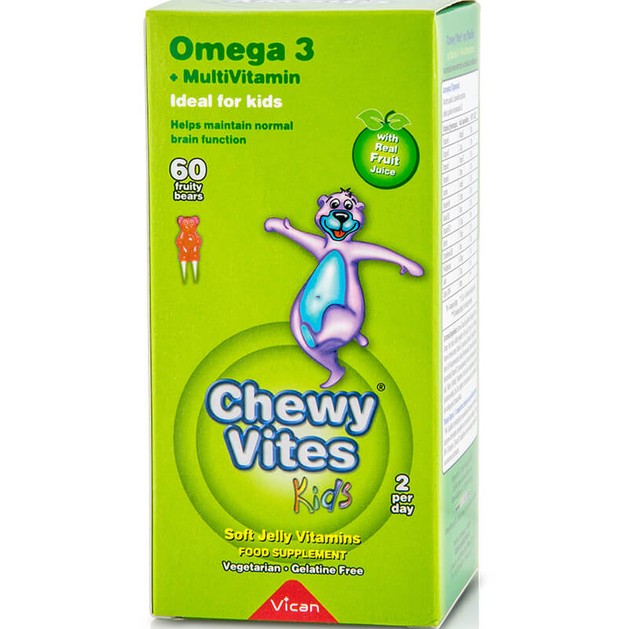 Chewy Vites Omega 3 Ζελεδάκια για Παιδιά, Γεύση & Ενέργεια στο Maximum 60Bears Chews 6212O Chewy Vites Omega 3 Ζελεδάκια για Παιδιά, Γεύση & Ενέργεια στο Maximum 60Bears Chews 6212O