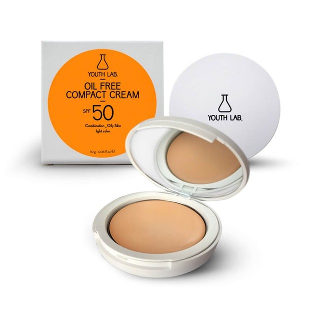 Youth Lab. Oil Free Compact Cream Spf50 Light Color Αντηλιακή Κρέμα σε Μορφή Compact Makeup για Μικτή - Λιπαρή Επιδερμίδα 10g Youth Lab. Oil Free Compact Cream Spf50 Light Color Αντηλιακή Κρέμα σε Μορφή Compact Makeup για Μικτή - Λιπαρή Επιδερμίδα 10g