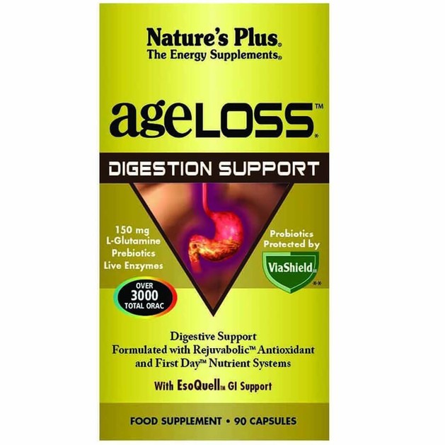 Nature\'s Plus Ageloss Digestion Support Συμπλήρωμα Διατροφής για την Υποστήριξη του Πεπτικού Συστήματος 90 Κάψουλες Nature\'s Plus Ageloss Digestion Support Συμπλήρωμα Διατροφής για την Υποστήριξη του Πεπτικού Συστήματος 90 Κάψουλες