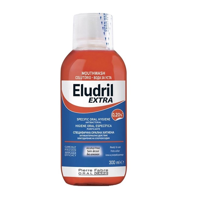 Eludril Extra 0.20% Στοματικό Διάλυμα Χωρίς Αλκοόλ Κατά της Πλάκας 300ml Eludril Extra 0.20% Στοματικό Διάλυμα Χωρίς Αλκοόλ Κατά της Πλάκας 300ml