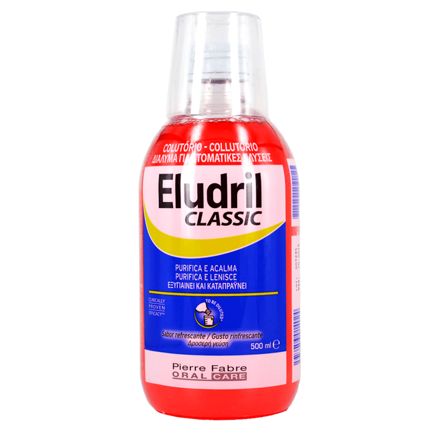 Eludril Classic Υγρό Διάλυμα για Στοματικές Πλύσεις, Εξυγιαντικό, Καταπραϋντικό 500ml Eludril Classic Υγρό Διάλυμα για Στοματικές Πλύσεις, Εξυγιαντικό, Καταπραϋντικό 500ml
