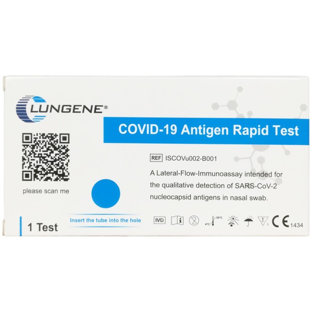 Clongene Lungene Covid-19 Antigen Rapid Self Test Cassette 1 Τεμάχιο Clongene Lungene Covid-19 Antigen Rapid Self Test Cassette 1 Τεμάχιο
