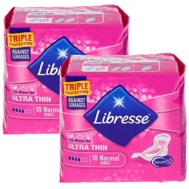 Libresse Ultra Thin Normal Σερβιέτες με Φτερά 10 Τεμάχια Promo -1€ Libresse Ultra Thin Normal Σερβιέτες με Φτερά 10 Τεμάχια Promo -1€