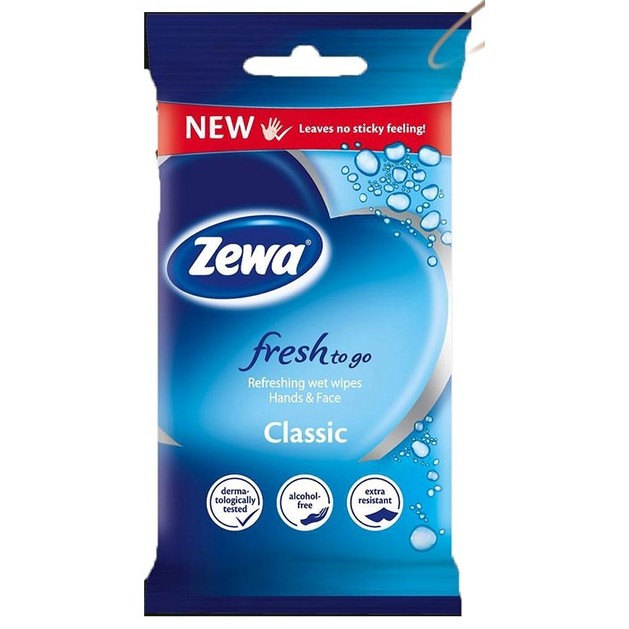 Zewa Fresh To Go Classic Υγρομάντηλα για Χέρια και Πρόσωπο 10 τμχ Zewa Fresh To Go Classic Υγρομάντηλα για Χέρια και Πρόσωπο 10 τμχ
