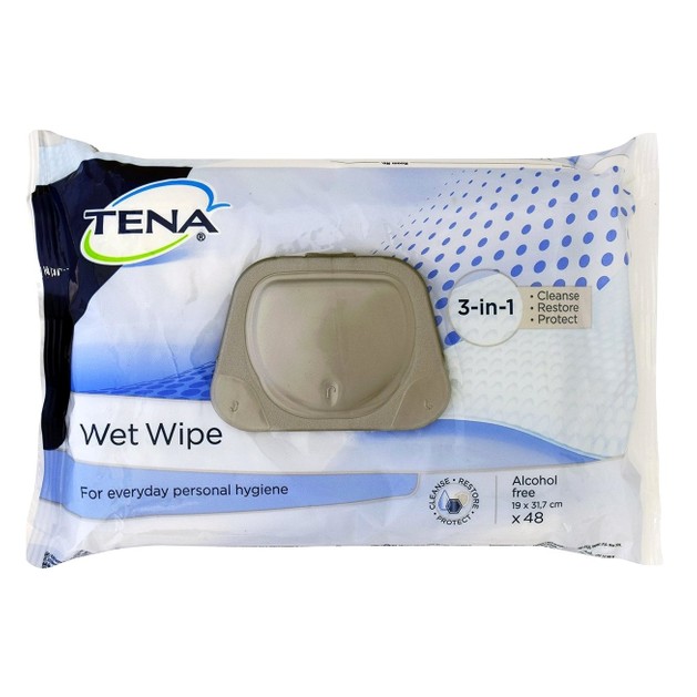 Tena Wet Wipes 3in1 Υγρά Μαντηλάκια Καθαρισμού για Άτομα με Ακράτεια 48 τεμάχια Tena Wet Wipes 3in1 Υγρά Μαντηλάκια Καθαρισμού για Άτομα με Ακράτεια 48 τεμάχια