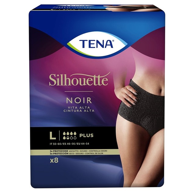 Tena Silhouette Noir Plus Εσώρουχο για την Ακράτεια 8τμχ Tena Silhouette Noir Plus Εσώρουχο για την Ακράτεια 8τμχ