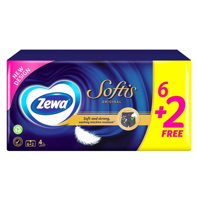 Zewa Softis Classic Χαρτομάντηλα Τσέπης 6+2 τμχ Zewa Softis Classic Χαρτομάντηλα Τσέπης 6+2 τμχ