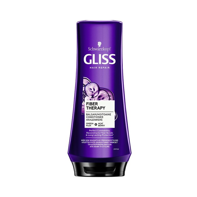 Schwarzkopf Gliss Fiber Therapy Conditioner Κρέμα Αναδόμησης για Ταλαιπωρημένα Μαλλιά από Βαφές & Styling 200ml Schwarzkopf Gliss Fiber Therapy Conditioner Κρέμα Αναδόμησης για Ταλαιπωρημένα Μαλλιά από Βαφές & Styling 200ml