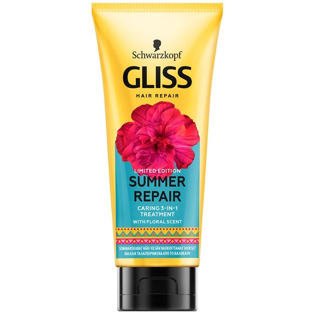 Schwarzkopf Gliss Limited Edition Summer Repair Caring 3 in 1 Treatment Επανορθωτική Μάσκα Μαλλιών 100ml Schwarzkopf Gliss Limited Edition Summer Repair Caring 3 in 1 Treatment Επανορθωτική Μάσκα Μαλλιών 100ml