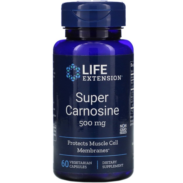 Life Extension Super Carnosine 500mg Συμπλήρωμα Διατροφής, Συμβάλλει στην Φυσιολογική Λειτουργία του Νευρικού Συστήματος 60caps Life Extension Super Carnosine 500mg Συμπλήρωμα Διατροφής, Συμβάλλει στην Φυσιολογική Λειτουργία του Νευρικού Συστήματος 60caps