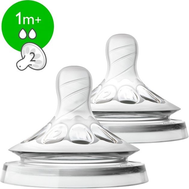 Avent Natural Θηλές Σιλικόνης Αργής Ροής 1m+ 2 τεμάχια SCF042/27 Avent Natural Θηλές Σιλικόνης Αργής Ροής 1m+ 2 τεμάχια SCF042/27