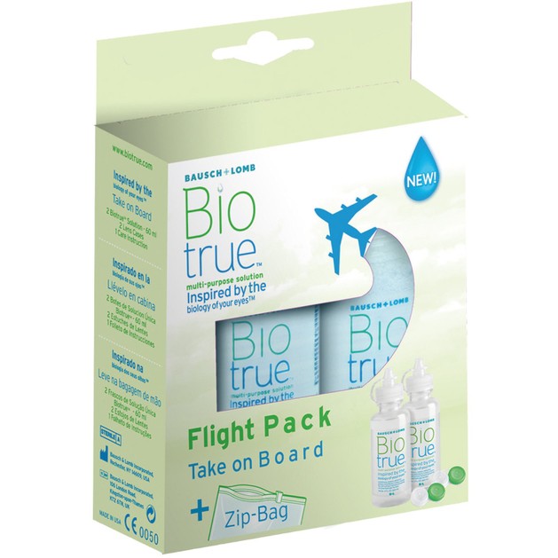 Bausch & Lomb Biotrue Take on Board Υγρό Φακών σε Πρακτική Συσκευασία Πτήσης 2x60ml Bausch & Lomb Biotrue Take on Board Υγρό Φακών σε Πρακτική Συσκευασία Πτήσης 2x60ml