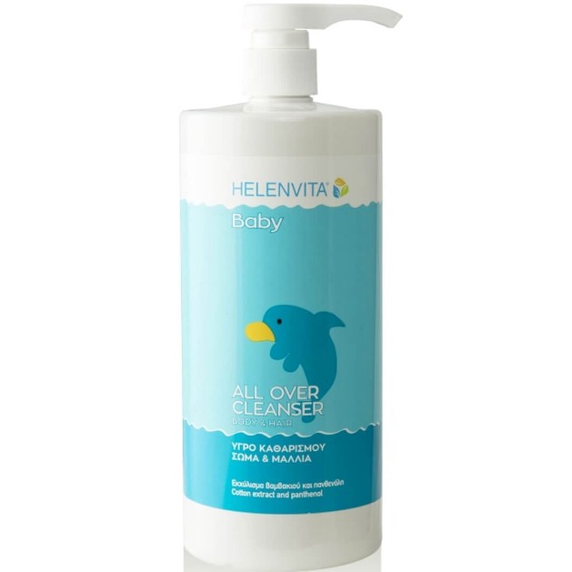 Helenvita Baby Υγρό Καθαρισμού για Σώμα & Μαλλιά με Αντλία 1L Helenvita Baby Υγρό Καθαρισμού για Σώμα & Μαλλιά με Αντλία 1L