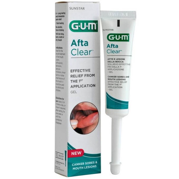 Gum Afta Clear Gel Τζελ Τοπικής Εφαρμογής για τη Θεραπεία των Αφθών 10ml Gum Afta Clear Gel Τζελ Τοπικής Εφαρμογής για τη Θεραπεία των Αφθών 10ml