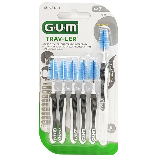 Gum Trav-Ler Μεσοδόντια Βουρτσάκια Σχεδιασμένα να Αφαιρούν Περισσότερη Πλάκα 2.6mm 6τμχ 1619 Gum Trav-Ler Μεσοδόντια Βουρτσάκια Σχεδιασμένα να Αφαιρούν Περισσότερη Πλάκα 2.6mm 6τμχ 1619