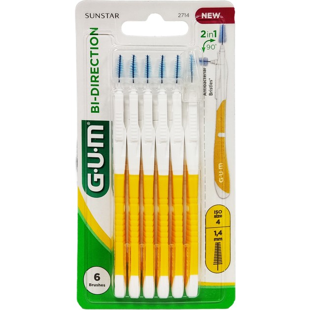 Gum Bi-Direction Cylindrical Micro 1.4mm (2714) Yellow 6 Τεμάχια Gum Bi-Direction Cylindrical Micro 1.4mm (2714) Yellow 6 Τεμάχια