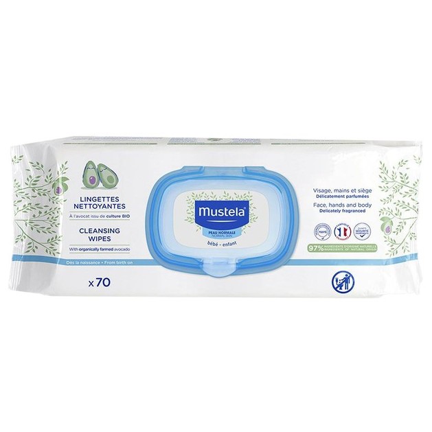 Mustela Avocado Cleansing Wipes 70 Τεμάχια Mustela Avocado Cleansing Wipes 70 Τεμάχια