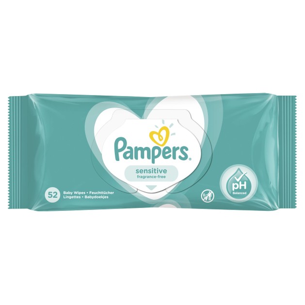 Pampers Sensitive Baby Wipes Μωρομάντηλα Ιδανικά για την Ευαίσθητη Επιδερμίδα 52 Baby Wipes Pampers Sensitive Baby Wipes Μωρομάντηλα Ιδανικά για την Ευαίσθητη Επιδερμίδα 52 Baby Wipes