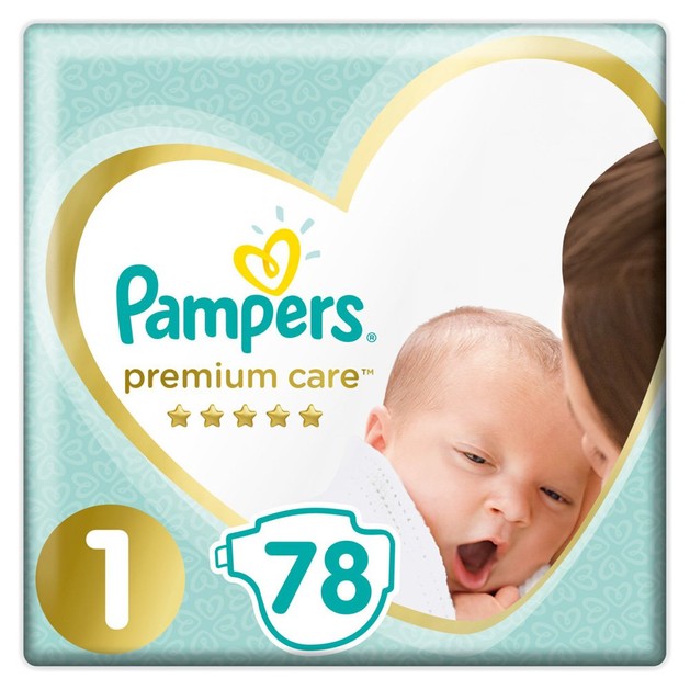 Pampers Premium Care Πάνες No 1 (2-5kg) 78Τμχ Pampers Premium Care Πάνες No 1 (2-5kg) 78Τμχ