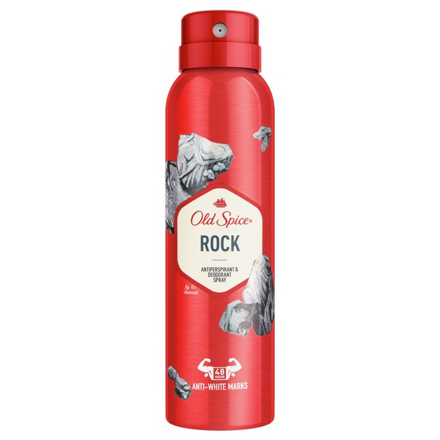 Old Spice Rock Antiperspirant & Deodorant Spray Αποσμητικό Και Αντιιδρωτικό Σπρέι για Άνδρες 150 ml Old Spice Rock Antiperspirant & Deodorant Spray Αποσμητικό Και Αντιιδρωτικό Σπρέι για Άνδρες 150 ml