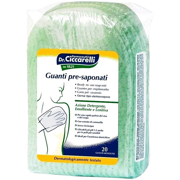 Dr Ciccarelli Ready-to-Use Soap Mitt 20 Τεμάχια Dr Ciccarelli Ready-to-Use Soap Mitt 20 Τεμάχια