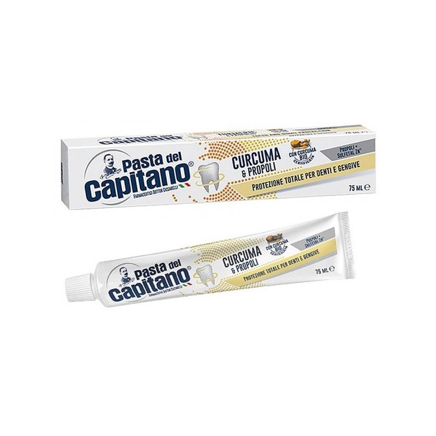 Pasta Del Capitano Curcuma & Propoli Total Protection Οδοντόπαστα με Κουρκουμά & Πρόπολη με Αντιφλεγμονώδεις Ιδιότητες 75ml Pasta Del Capitano Curcuma & Propoli Total Protection Οδοντόπαστα με Κουρκουμά & Πρόπολη με Αντιφλεγμονώδεις Ιδιότητες 75ml