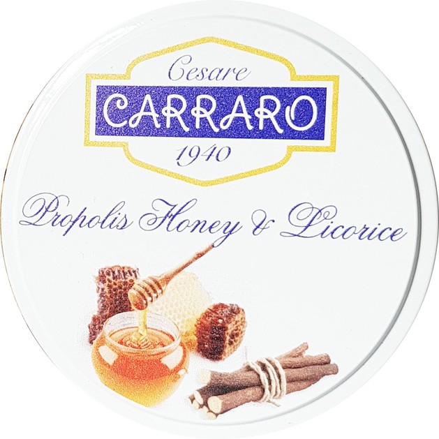 Carraro Propolis Honey & Licorice Καραμέλες για το Λαιμό με Πρόπολη, Μέλι & Γλυκόριζα 40gr Carraro Propolis Honey & Licorice Καραμέλες για το Λαιμό με Πρόπολη, Μέλι & Γλυκόριζα 40gr