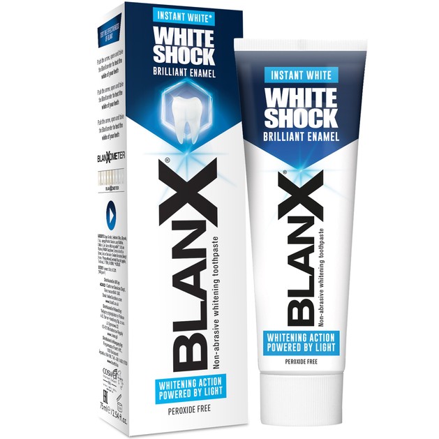 BLANX White Shock Instant White Toothpaste Λευκαντική Οδοντόκρεμα Ταχείας Δράσης 75ml BLANX White Shock Instant White Toothpaste Λευκαντική Οδοντόκρεμα Ταχείας Δράσης 75ml