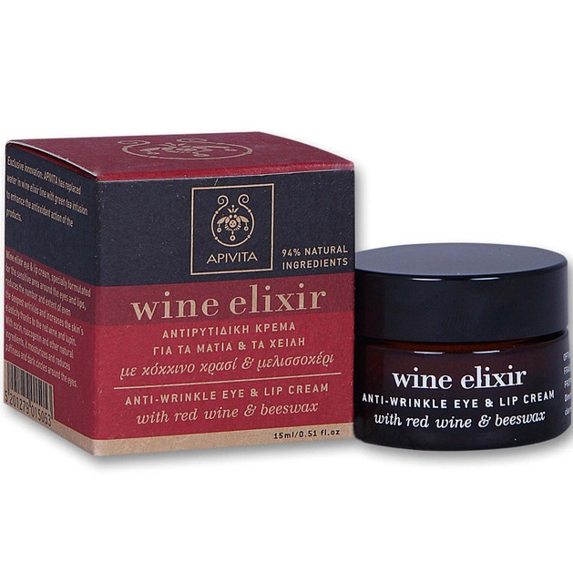 Apivita Wine Elixir Anti-Wrinkle Eye & Lip Cream 15ml Promo -20% Apivita Wine Elixir Anti-Wrinkle Eye & Lip Cream 15ml Promo -20%