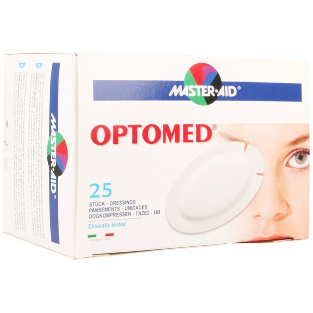 Master Aid Optomed Sterile Eye Dressing Super 96x66mm 25 Τεμάχια Master Aid Optomed Sterile Eye Dressing Super 96x66mm 25 Τεμάχια