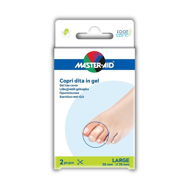 Master Aid Gel Toe Cover Προστατευτικό Δαχτύλων από Τζελ Μέγεθος Large 2 Τεμάχια Master Aid Gel Toe Cover Προστατευτικό Δαχτύλων από Τζελ Μέγεθος Large 2 Τεμάχια